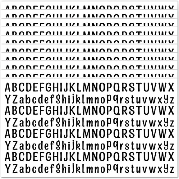CCOCC 10 Sheet Small Letter Stickers,1/2 Inch Self Adhesive Alphabet Stickers,Cute Vinyl Letter Stickers for Arts Crafts Outdoor Sign Poster Windows Doors Mailboxes Car Truck
