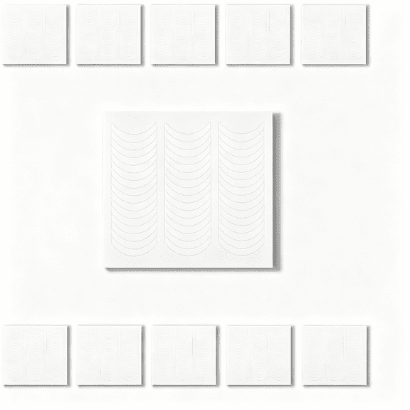 CCOCC 10 Sheets 480 Pieces French Tip Nail Stickers Guides, SelfAdhesive Moon Shape Smile Line Nail Art Templates, Diy Manicure Stencils for Women, Easy French Manicure Edge Trimming Tool