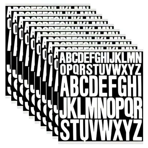 CCOCC 10 Sheets Vinyl Sticky Letters,Self Adhesive Alphabet Letters,Stick On Letters for Crafts,Mailbox,Signs,Address,Window,Door,Cars,White
