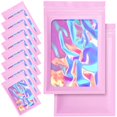 thumbnail image 1 of CCOCC 100 Pack Mylar Bags - 3.5 x 4.7 Inch Resealable Smell Proof Bags Foil Pouch Flat Bag with Front Window Pink, 1 of 4