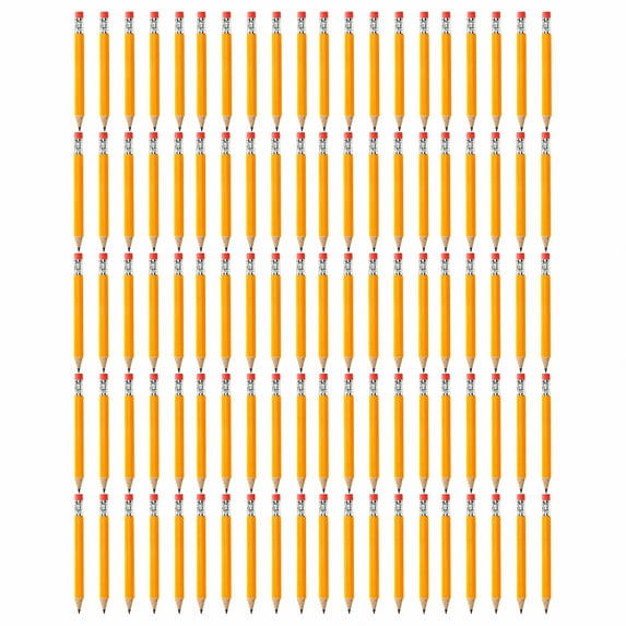 CCOCC 100-Pack Pre-Sharpened #2 HB Pencils with Erasers - Bulk Classroom Supplies for Teachers,Writing Sketching Essentials