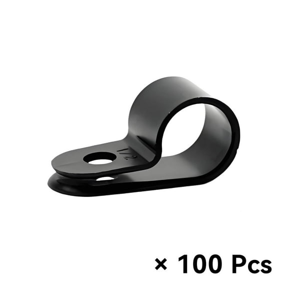 CCOCC 100 Pcs Cable Clips,Multi-Functional Design Cord Clips,Cable Organization Indoor and Outdoor Cable Management,Black
