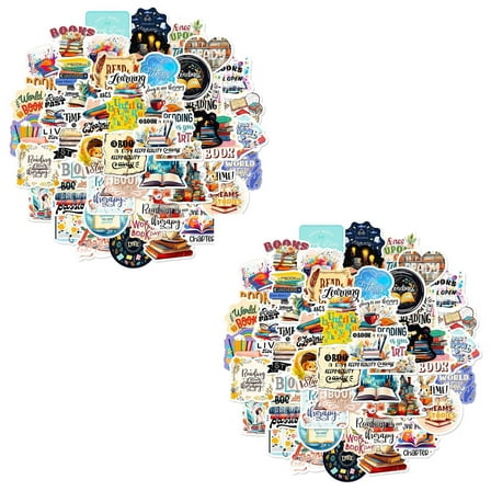 CCOCC 100 Pcs Cute Stickers,Motivational Quotes Laptop Stickers,Reading Enthusiasm Easy Application Meme Stickers,Style1