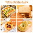 thumbnail image 1 of CCOCC 100 Pcs Paper Bakery Bag with 100 Stickers Heat Sealable Cookies Bag Donut Bag with Clear Front Window Food Grade Biscuit Bag 20x18cm Pastry Paper Bag for Treat Snack Cookie Waffle Cake, 1 of 7