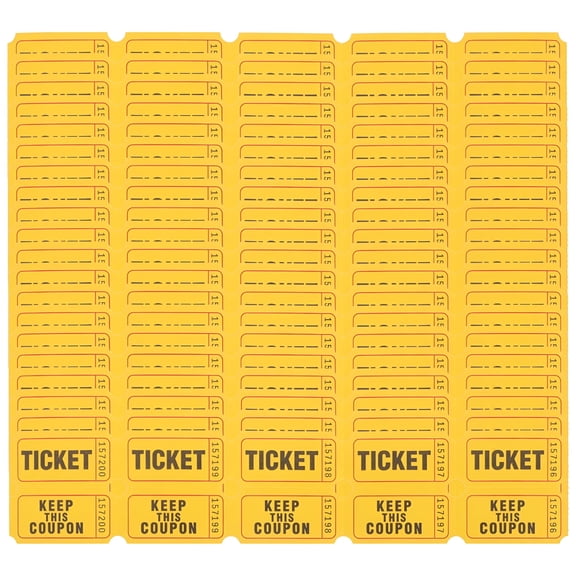 CCOCC 100 Pcs Raffle Tickets Carnival Party Game Accessory for Events Concert