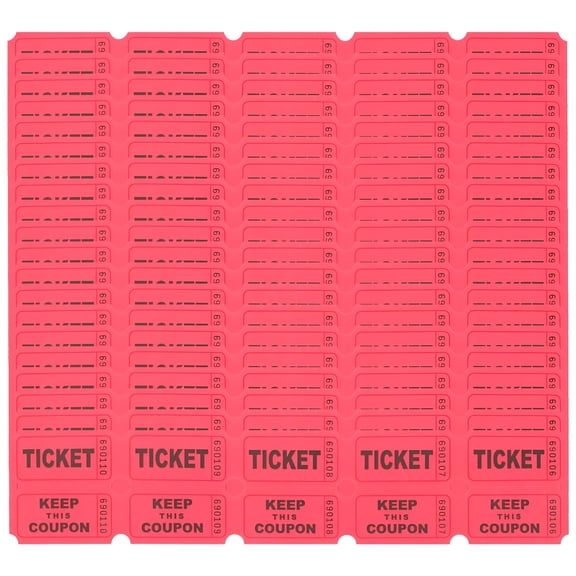 CCOCC 100 Pcs Raffle Tickets with Perforated Stub, Universal Event Labels for Fundraisers and Giveaways, Customizable Paper Draw Tickets