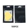 thumbnail image 1 of CCOCC 100 Pcs Resealable Mylar Bags with Zipper and Frosted Clear Window Smell Proof Packaging Bag Foil Pouch Zipper Bags for Food Self Sealing Storage Supplies (Black, 3.14X5.11), 1 of 7