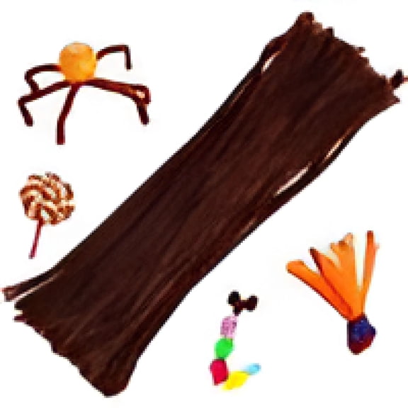 CCOCC 100 Pieces Pipe Cleaners Chenille Stem, Solid Color Pipe Cleaners Set for Pipe Cleaners DIY Arts Crafts Decorations, Chenille Stems Pipe Cleaners (Brown)