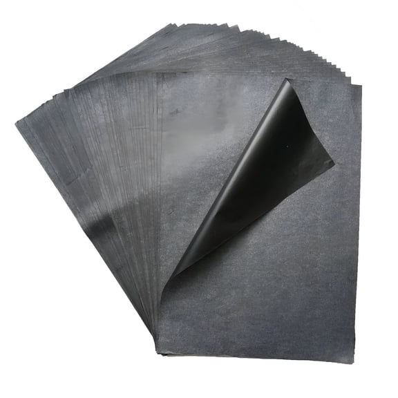 CCOCC 100 Sheets Carbon Transfer Paper Clear Reusable Erasable Anti-fade Copier Stencil Single-sided A4 Graphite Transfer Tracing Painting Copy Paper for Office