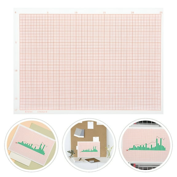 CCOCC 100 Sheets Graph Paper Grid Paper for Students Drawing Paper for Students Calculation Paper 27.00X16.00X0.10CM
