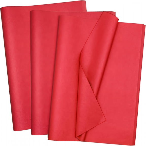 CCOCC 100 Sheets Red Tissue Paper 20x14 Inches Tissue Paper for Gift Bags Red Wrapping Tissue Paper Bulk for DIY Crafts Birthday Baby Shower Festival Holidays Decorative