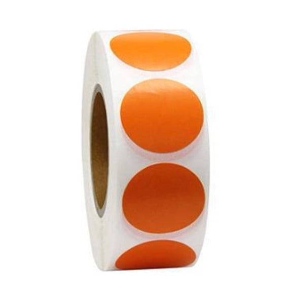 CCOCC 1000 Pcs Orange Dot Stickers 1 Inch, Removable Round Adhesive Labels for Organization, Kids Crafts, Scrapbooking, Office