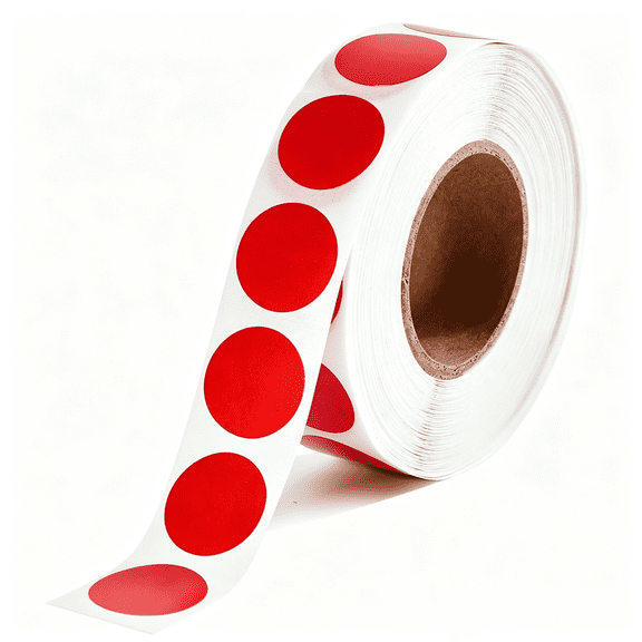 CCOCC 1000 Pcs Round Stickers 1/2 Inch Color Circle Dot Stickers Small Code Labels for Office Shop Yard Sale Home Classroom Marking (1000 Pcs Red Dot Stickers)