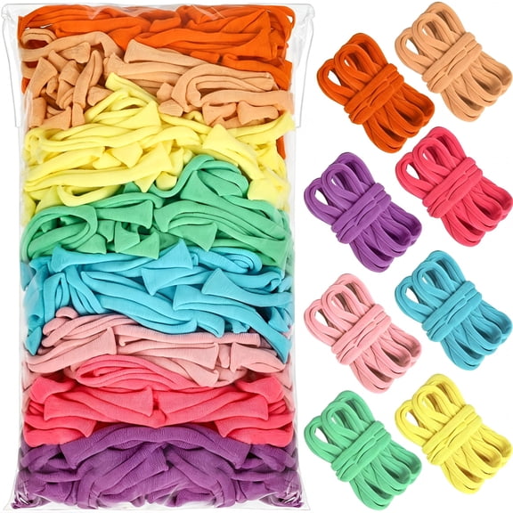 TUWAFE 1000pcs Refill Loops for 7" Weaving Loom, 8 Colors Nylon DIY Kit