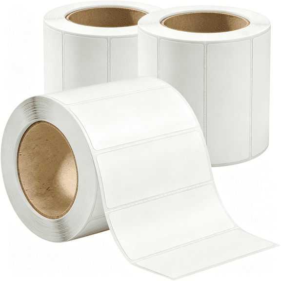 CCOCC 1050 Removable Freezer Labels,4/5" X 2",3 Roll|With Perforated Lines,Blank,Writable,Waterproof&Oilproof,3 Rolls,350 Labels Per Roll,For Meal Prep Containers