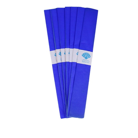 CCOCC 10Pcs Crepe Paper,Safe Pure Wood Pulp Paper Party Decorations,Strong Tear Resistant Material Rich Long Lasting Colors Crepe Paper Streamers,Blue,19.6*39.3In