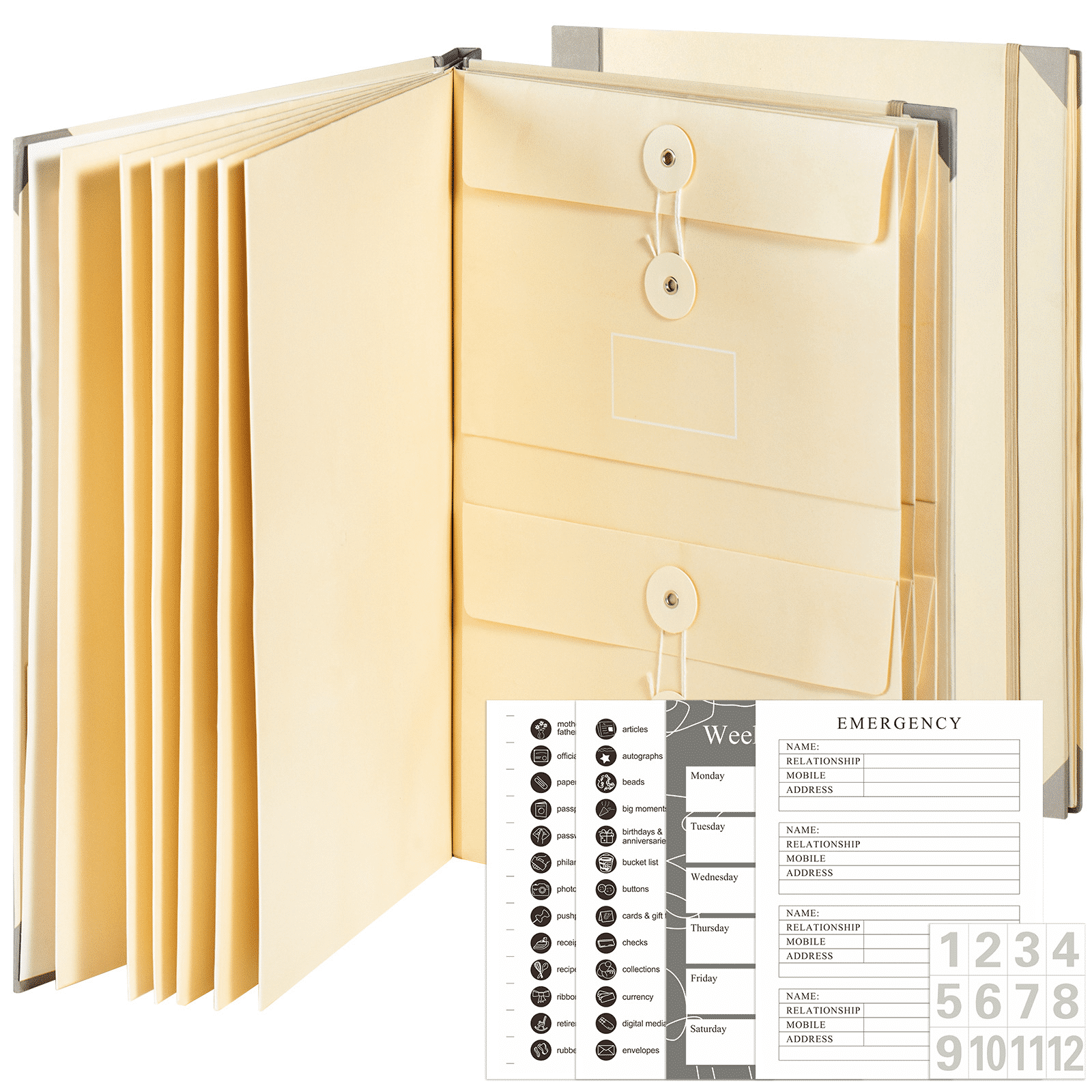 CCOCC 10Pcs File Folder Large Size Design Document Organizer Thickened ...