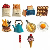 CCOCC 10Pcs Fridge Magnets,Simulation Food Heavy Duty Magnets,Cute Fridge Magnets,Style1