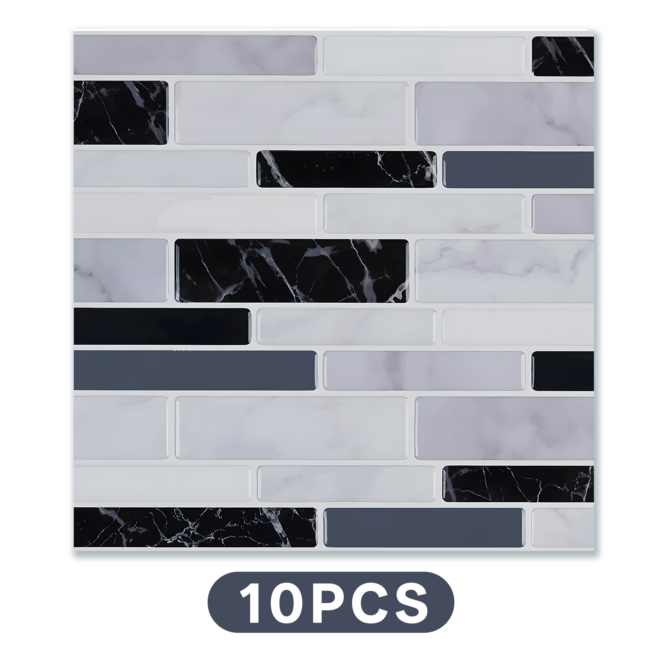 CCOCC 10Pcs Self Stick Wallpaper,Embossed Visual Effect Wallpaper Peel ...