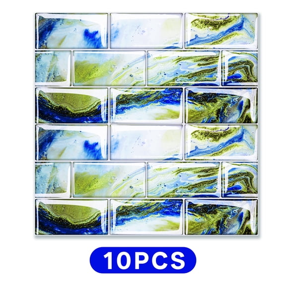 CCOCC 10Pcs Self Stick Wallpaper,Quick Space Upgrade Wallpaper Peel and Stick Waterproof,Safe Family-Friendly Finish Bathroom Wallpaper,Style4