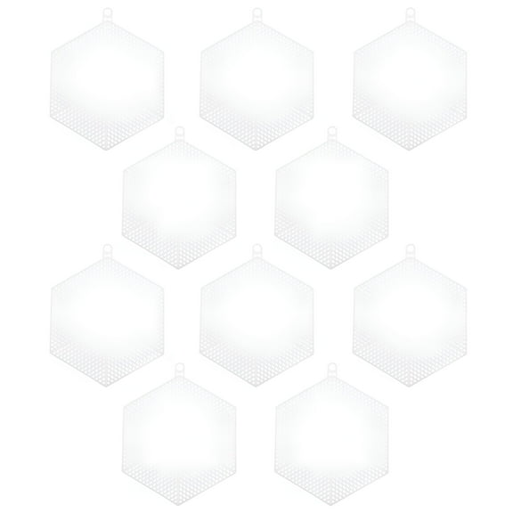CCOCC 10pcs Clear Hexagon Plastic Canvas Sheets for DIY Embroidery and Needlework