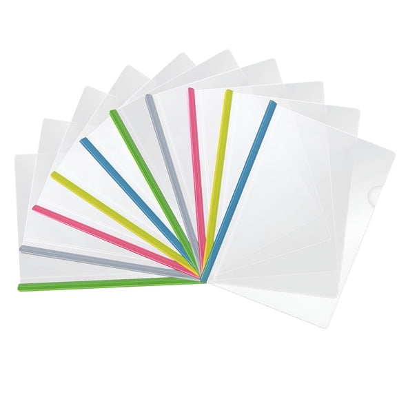 CCOCC 10pcs Transparent File Folder Sliding Bar Report Covers For A4 Report Display Cover Organizer