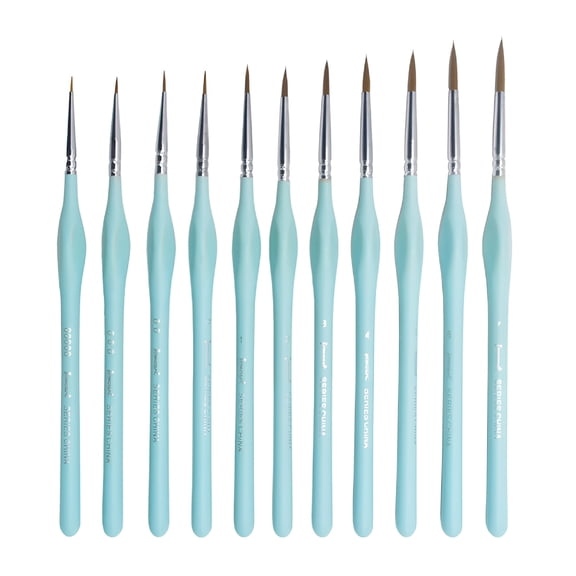 CCOCC Miniature Paint Brushes, 11PC Fine Detail Paint Brush Set, Mini Small Painting Brushes for Art, Crafts, Acrylic, Watercolor, Oil, Model, Face, Paint by Number, Figurine-Wood