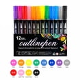 CCOCC 12 Colors Double Line Outline Pens, Self-Outline Metallic Markers ...