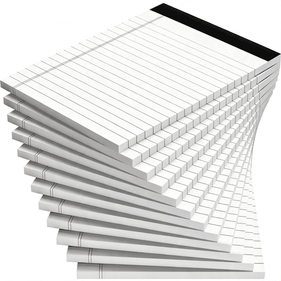 CCOCC 12 Pack Note Pads 4X6",White Mini Legal Pads,Small Writing Note Pads|Notepads of College Ruled Paper,Lined Paper Pads,Scratch Pads Mini Notepad for Grocery List,To-Do List,30 Sheet/Notepad
