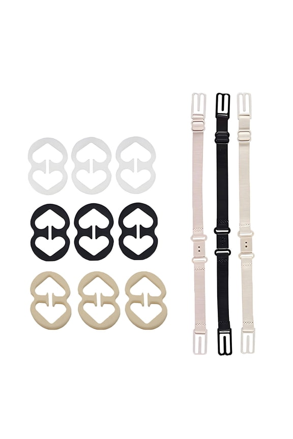 12 Pcs Clear Bra Straps,Full Coverage Design Clear Bra Straps Adjustable,Exceptional Support Comfortable Fit Bra Strap Clips Holder