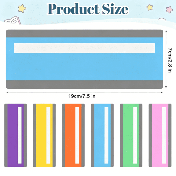 CCOCC 12 Pcs Guided Reading Strips, Line Readers Highlighter for Reading, Colored High Contrast Dyslexia-Reading Tools for Home, Study Office Use