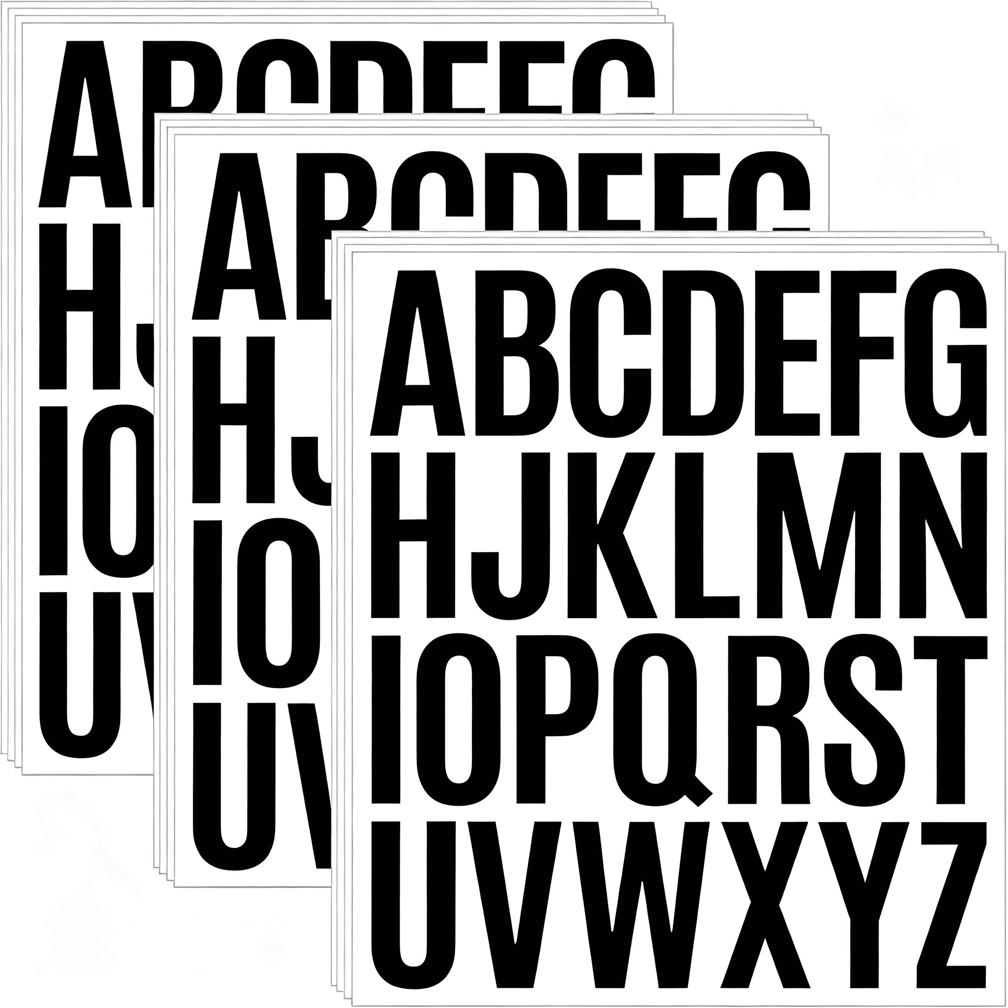 CCOCC 12 Sheets Letter Sticker,2 Inch Self Adhesive Letters Kit,Mailbox ...