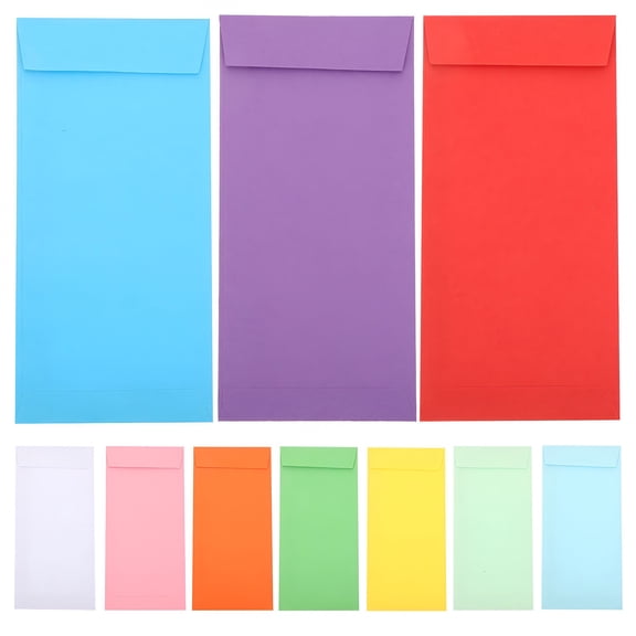 CCOCC 120 Pcs Cash Envelopes for Budgeting, Small Colored Paper Money Envelopes with Adhesive Seal, Savings, Gift, Organization