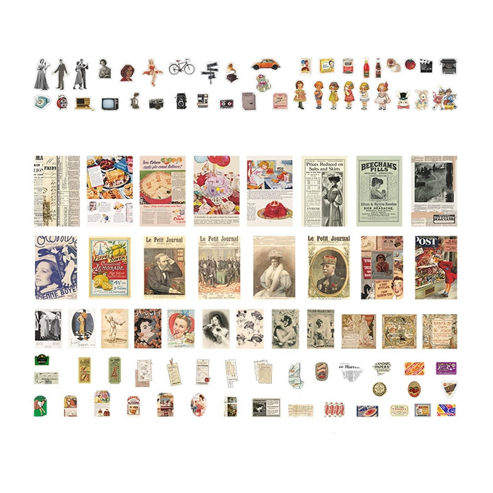 CCOCC 120 Pcs Cute Stickers Artistic Elements Meme Stickers Diy 