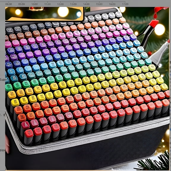 CCOCC 120Pcs Dual Tip Markers Set Sketch Markers- No Bleeding for Adult Coloring Books, Fine & Brush Tips for Coloring, Calligraphy, Drawing & Sketching