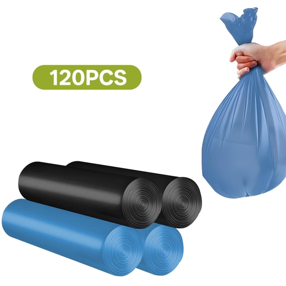 CCOCC 120Pcs Small Garbage Bags,2.6Gallonunscented & Safe Compostable Trash Bags,Bedroom Waste Bags Bathroom Trash Bags,style4