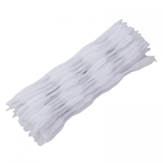 CCOCC 120Pcs White Pipe Cleaners Bump Pipe Cleaners Chenille Stems Craft Supplies 13Mm X 12 Inch White Pipe Cleaners for Crafts