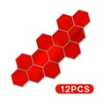 thumbnail image 1 of CCOCC 12Pcs Mirror Stickers,Quick Wall Application Gym Mirrors for Home Gym,Long Lasting Shine Mirror for Door,Red, 1 of 7