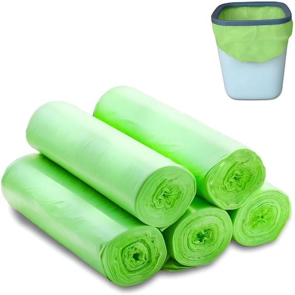 CCOCC 13 Gallon Biodegradable Trash Bags, 0.98 Mil Thick Tall Kitchen Garbage Bags, Plant-Based Compostable Liners