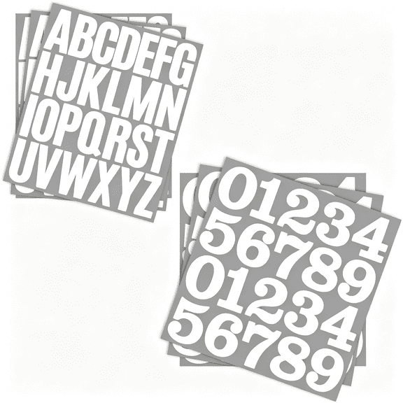 CCOCC 138 Pcs 2 Inch Mailbox Letters and Numbers for Outside,Self-Adhesive Vinyl Alphabet Letters Numbers Kit,White Letter and Number Stickers Address Number for Mailbox Signs Cars