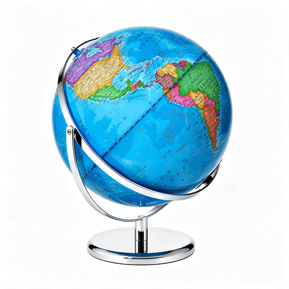 CCOCC 13Inch Illuminated Globes, 720 Spinning Globe with Touch Switch & Light Up without Charging & 3 Led Lighting Modes for Classroom Education & Bedroom Decor, Inspire Geography Interest