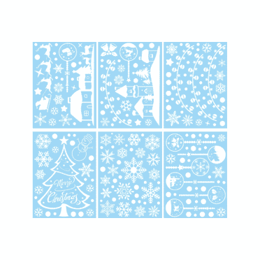 CCOCC 145Pcs Cute Room Decor Static Electricity Window Clings Water Proof Window Stickers,Style 1