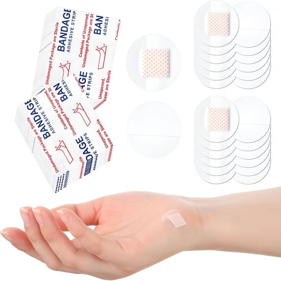 CCOCC 150 Pcs 7/8 Inch Clear Waterproof Adhesive Bandage Small Round ...