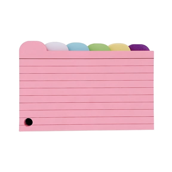 CCOCC 150Pcs 3x5 Index Card Dividers Divider Tabs Writable Multicolor Ruled Notecards for Files Document Planner Round Index Tabs
