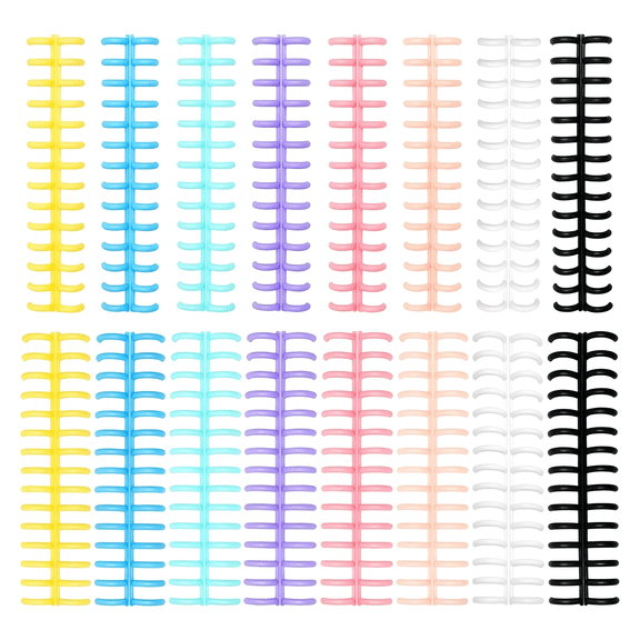 CCOCC 16 Pcs Comb Binding Spines, Plastic Spiral Binding Coils, 30 Rings Click Binding Spines for Student Teacher Business Document File Notebook File Making (8.5Mm and 12Mm Inner Diameter)