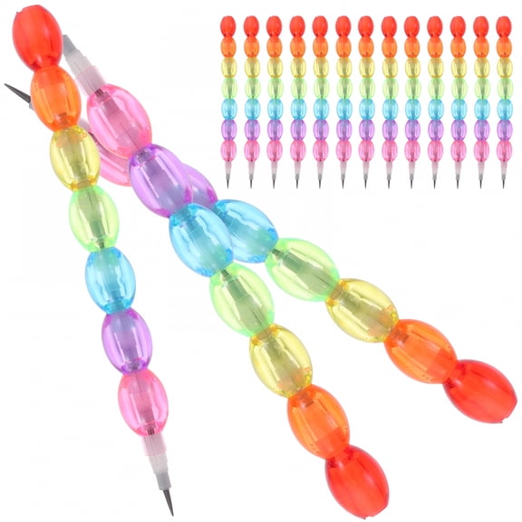 CCOCC 16 Pcs Egg Pencil Gifts Colors Colored Fun Pencils Flexible Plastic Student Use Toddler