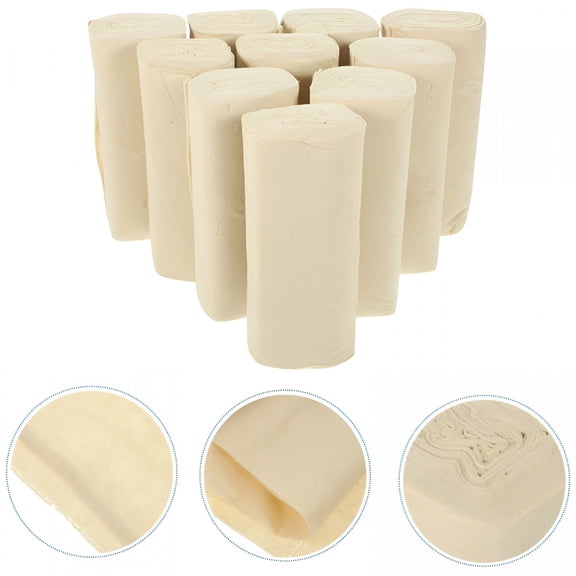 CCOCC 16 Rolls Coreless Bamboo Pulp Water Absorbent Paper Towels for Household Toilets