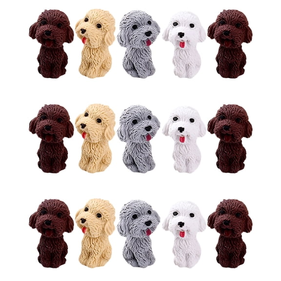 CCOCC 16Pcs Funny Lovely Puppy Erasers Versatile Cartoon Erasers (Mixed Style)