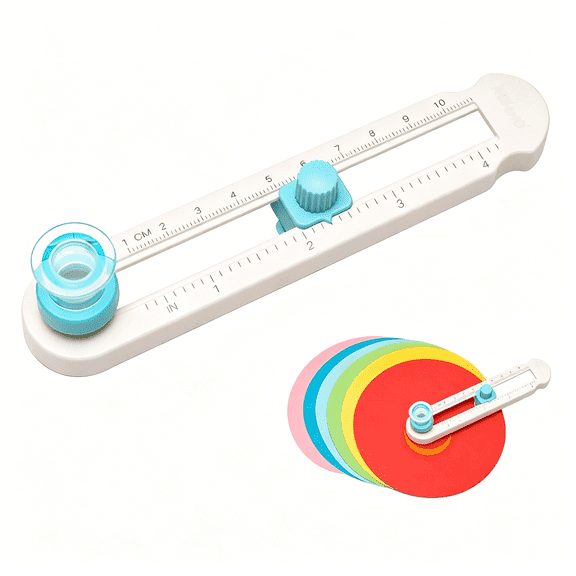 CCOCC 1Pc Circle Cutter, Circle Paper Cutter, Circle Cutters for Crafts, Round Paper Cutter, Circle Cutter Paper with Bottom Blade Guard for Scrapbooking, Card Making & Diy Art Crafts