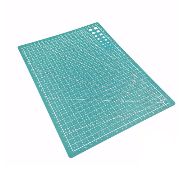 CCOCC 1Pcs Cutting Mats for Crafts - Self-Healing Fabric Cutter Mat with Grid Lines, Green Rotary Cutter Mat, 45x30cm
